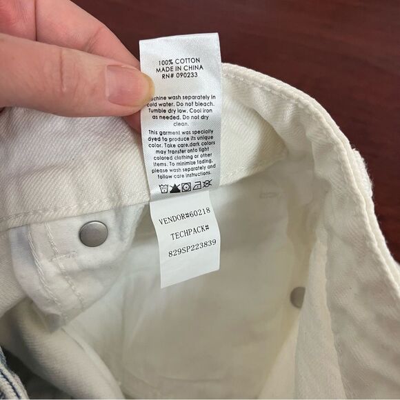 PacSun Eco Two-Tone Mom Shorts Denim White Jean 27 - Picture 7 of 7